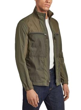 Sobrecamisa G-Star Fabric Mix Verde Para Hombre