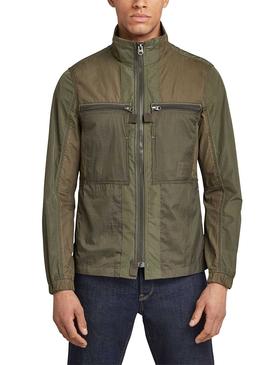 Sobrecamisa G-Star Fabric Mix Verde Para Hombre