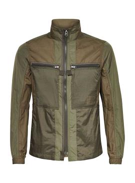 Sobrecamisa G-Star Fabric Mix Verde Para Hombre