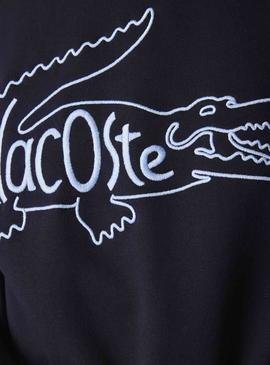 Sudadera Lacoste Logo Bordado Marino para Hombre