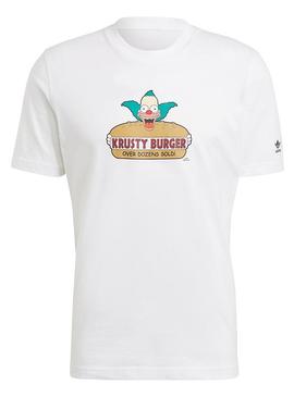 Camiseta Adidas Simpson Blanco Para Hombre