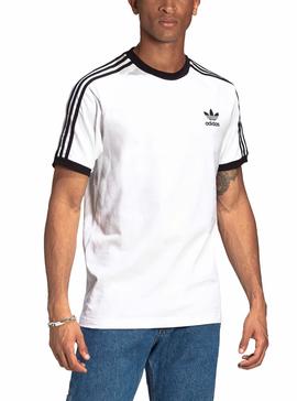 Camiseta Adidas 3 Stripes Blanco Para Hombre