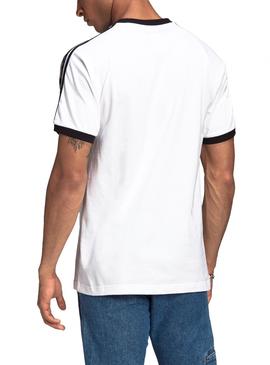 Camiseta Adidas 3 Stripes Blanco Para Hombre