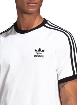 Camiseta Adidas 3 Stripes Blanco Para Hombre