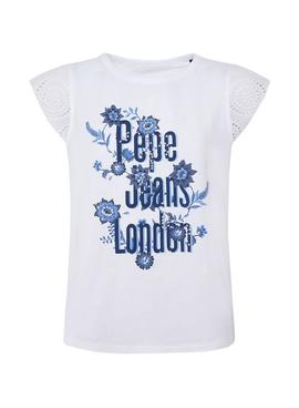 Camiseta Pepe Jeans Paige Blanco para Niña