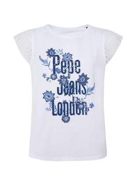 Camiseta Pepe Jeans Paige Blanco para Niña