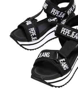 Sandalias Pepe Jeans Fuji Negro Para Mujer