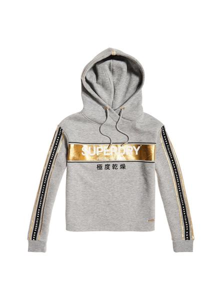 Sudadera Superdry Alice Crop Gris De Mujer