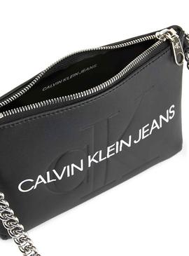 Bolso Calvin Klein Camera Pouch Chain Negro Mujer