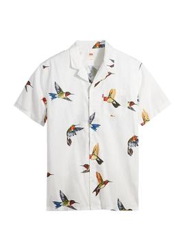 Camisa Levis Cubano Bird Blanco Para Hombre