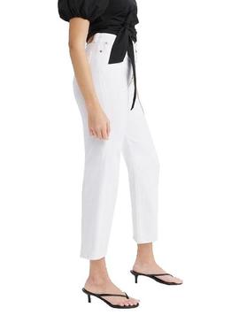 Pantalón Vaquero Levis Ribcage Blanco Para Mujer