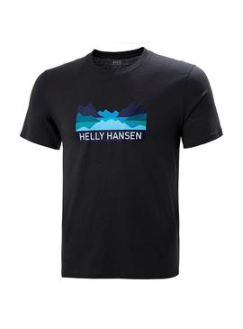 Camiseta Helly Hansen Nord Graphic Negro Hombre