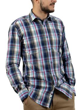 Camisa Klout Luar Azul Marino Para Hombre