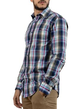 Camisa Klout Luar Azul Marino Para Hombre