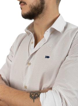 Camisa Klout Slim Micro Blanco Para Hombre