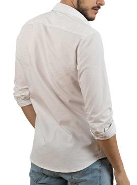 Camisa Klout Slim Micro Blanco Para Hombre