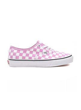 Zapatillas Vans Authentic Checkerboard Rosa Mujer