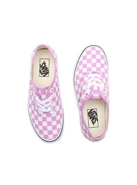 Zapatillas Vans Authentic Checkerboard Rosa Mujer