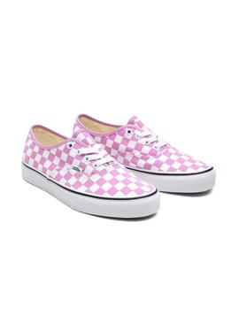 Zapatillas Vans Authentic Checkerboard Rosa Mujer