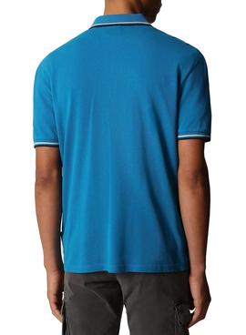 Polo Napapijri Taly Stripe 4 Azul Para Hombre