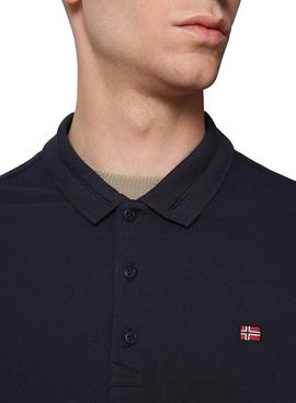 Polo Napapijri Ealis Azul Marino Para Hombre