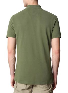 Polo Napapijri Ealis Verde Para Hombre