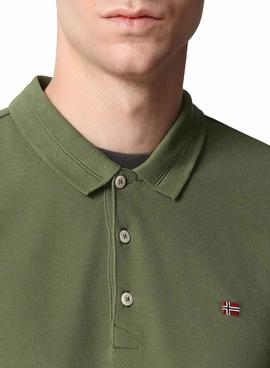 Polo Napapijri Ealis Verde Para Hombre