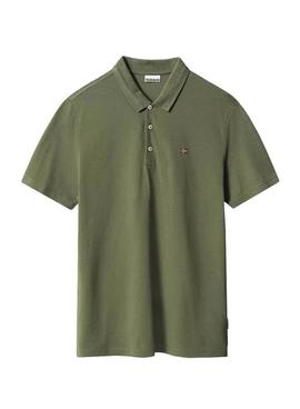 Polo Napapijri Ealis Verde Para Hombre