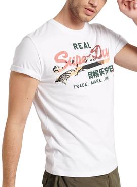 Camiseta Superdry Itago Blanco Para Hombre