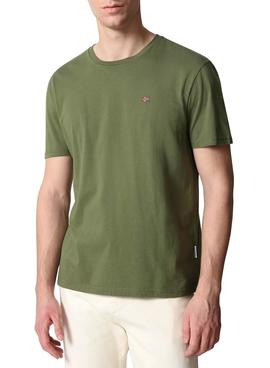 Camiseta Napapijri Salis Verde Para Hombre