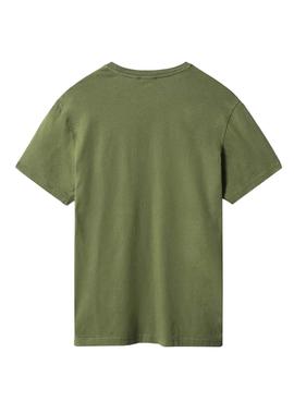 Camiseta Napapijri Salis Verde Para Hombre