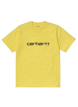 Camiseta Carhartt Script Amarillo Para Hombre