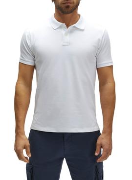 Polo North Sails Piqué Blanco Para Hombre