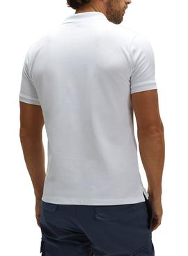 Polo North Sails Piqué Blanco Para Hombre