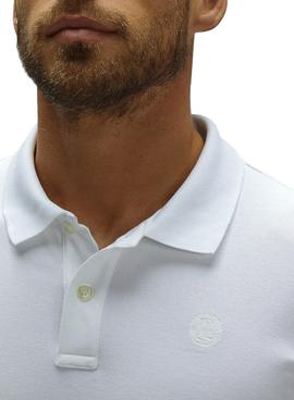 Polo North Sails Piqué Blanco Para Hombre
