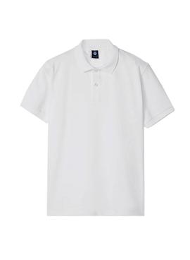 Polo North Sails Piqué Blanco Para Hombre