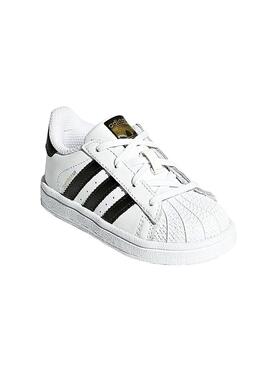 Zapatillas Adidas Superstar Blanco Negro Niños