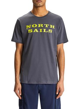 Camiseta North Sails Cotton Jersey Gris Hombre