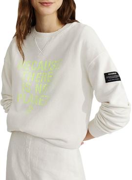 Sudadera Ecoalf Because Blanco Para Mujer