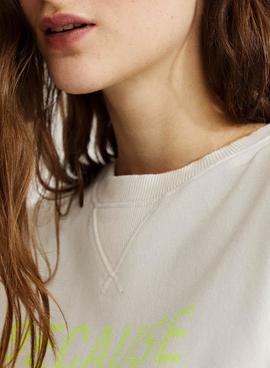 Sudadera Ecoalf Because Blanco Para Mujer