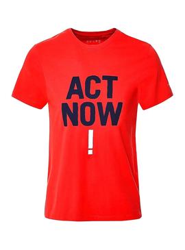 Camiseta Ecoalf Baume Act Now Rojo Para Hombre