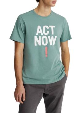 Camiseta Ecoalf Baume Act Now Verde Para Hombre