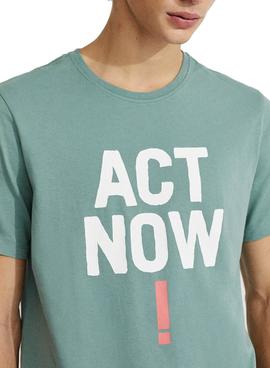 Camiseta Ecoalf Baume Act Now Verde Para Hombre