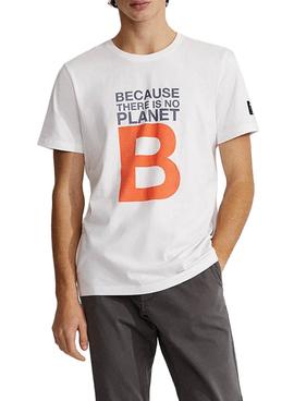 Camiseta Ecoalf Natal Great B Blanco Para Hombre