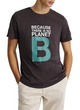 Camiseta Ecoalf Natal Great B Negro Para Hombre