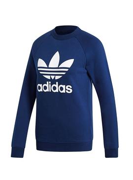 Sudadera Adidas Trefoil Crew Azul Oscuro Mujer 