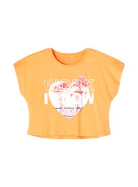 Camiseta Name It Vilma Naranja Para Niña