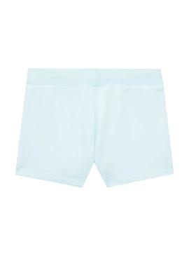 Short Tommy Hilfiger Script Azul Claro Niña