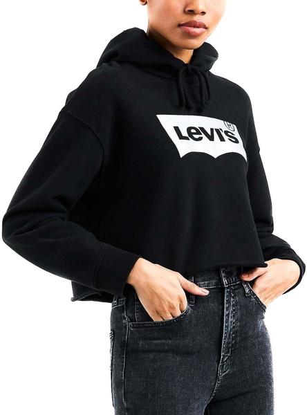 Levis Graphic Raw Cut Sequin Negro Mujer