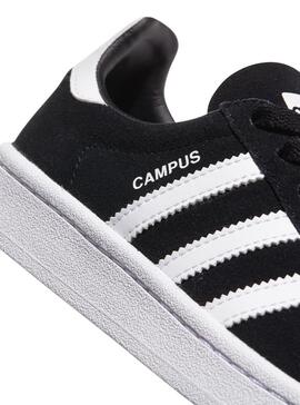 Zapatillas Adidas Campus J Negro Para Niño y Niña